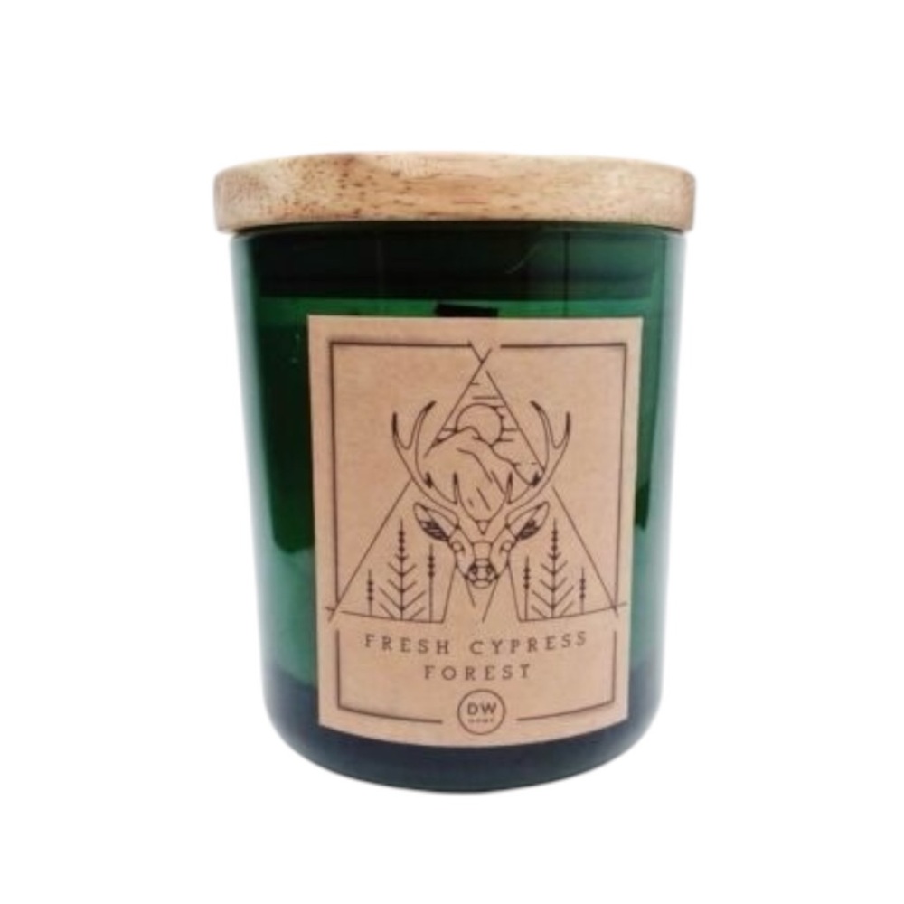 DW Home Wooden Wick Candle Fresh Cypress Forest New Limited Edition